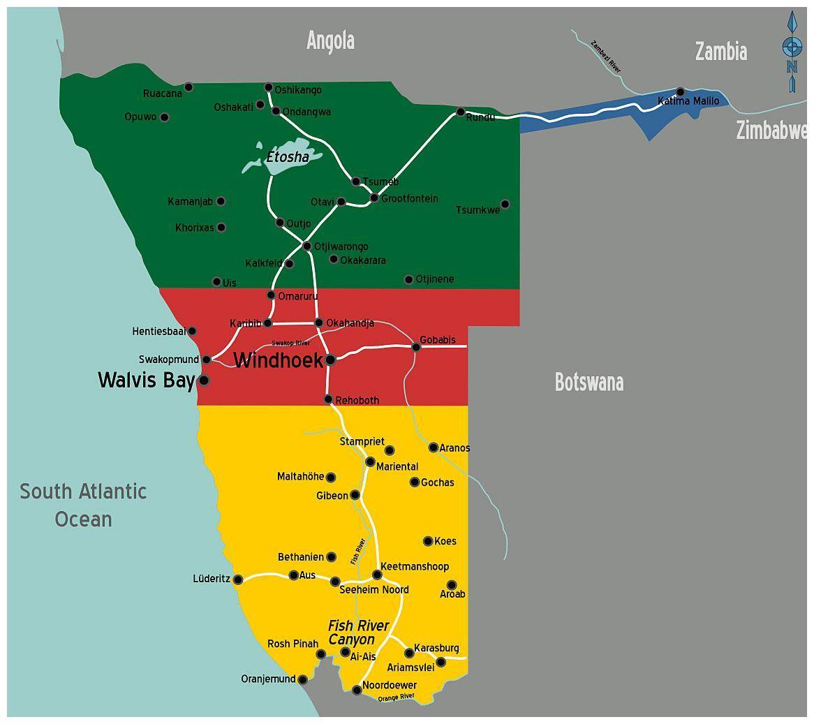 纳米比亚东北部,为什么有一块狭长领土?
