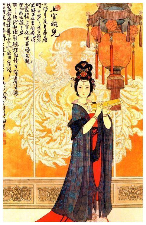 仪凤二年,女帝武则天召见了十四岁的上官婉儿,当场出题考教.