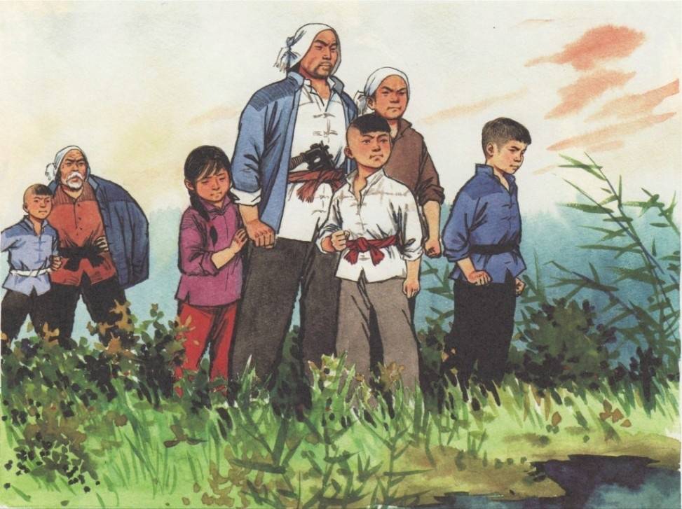 分享30幅彩色连环画《小英雄雨来》插画