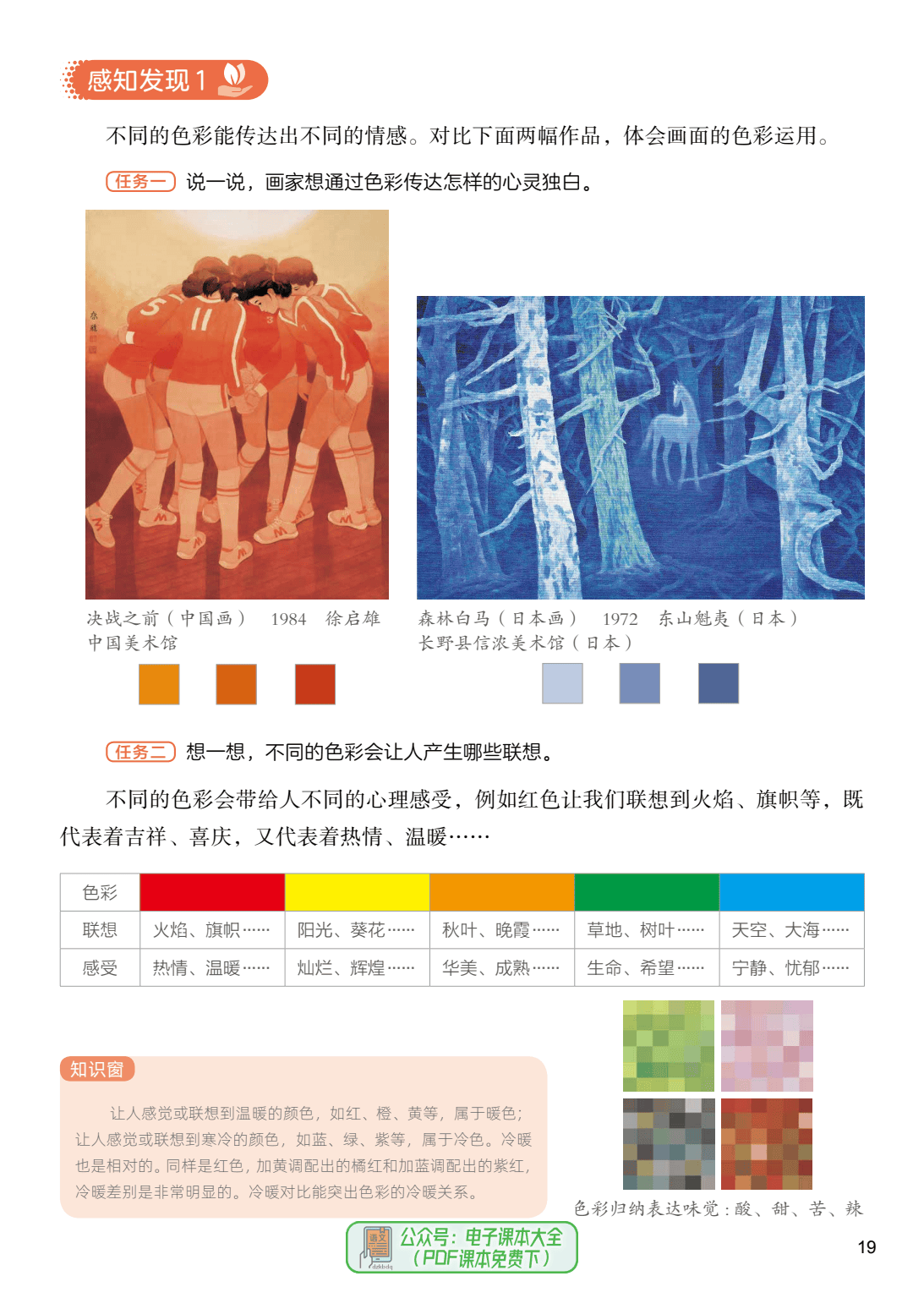 人美版初中艺术美术七年级上册电子课本大全pdf高清版教科书电子版