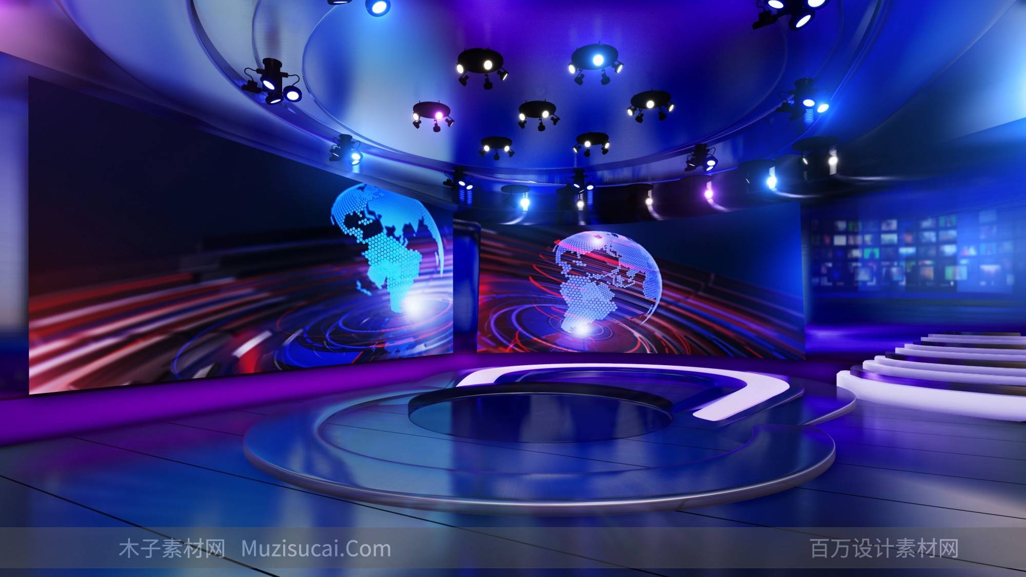 虚拟演播厅绿幕素材合集:高清专业级多场景抠像视频素材