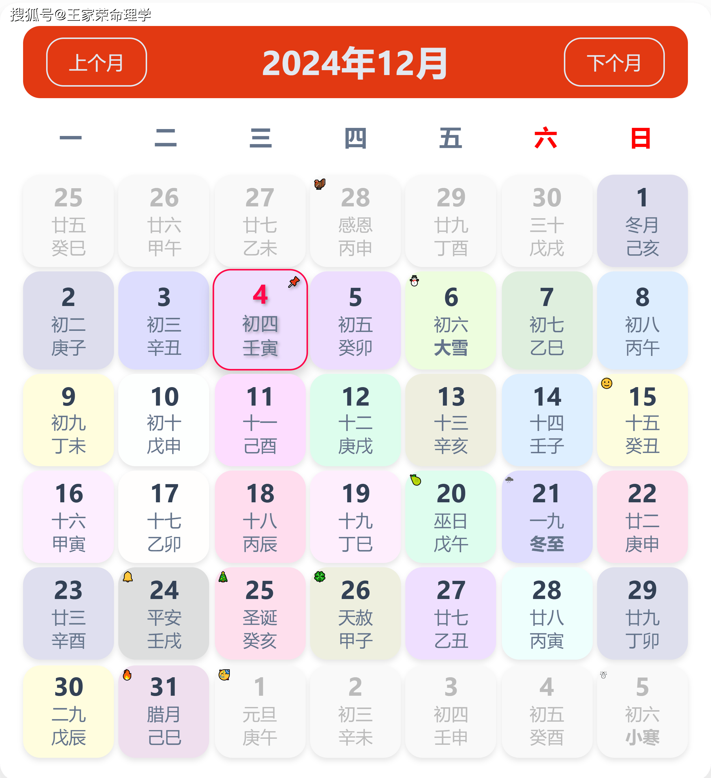 老黄历看日子生肖运势查询（2024年12月4日）