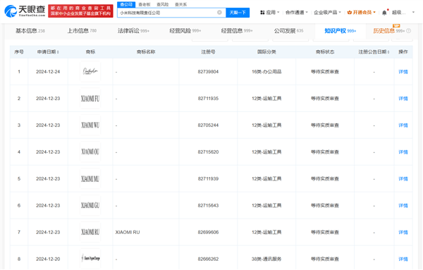 小米新车布局加速，RU、FU、MU等商标申请引猜想