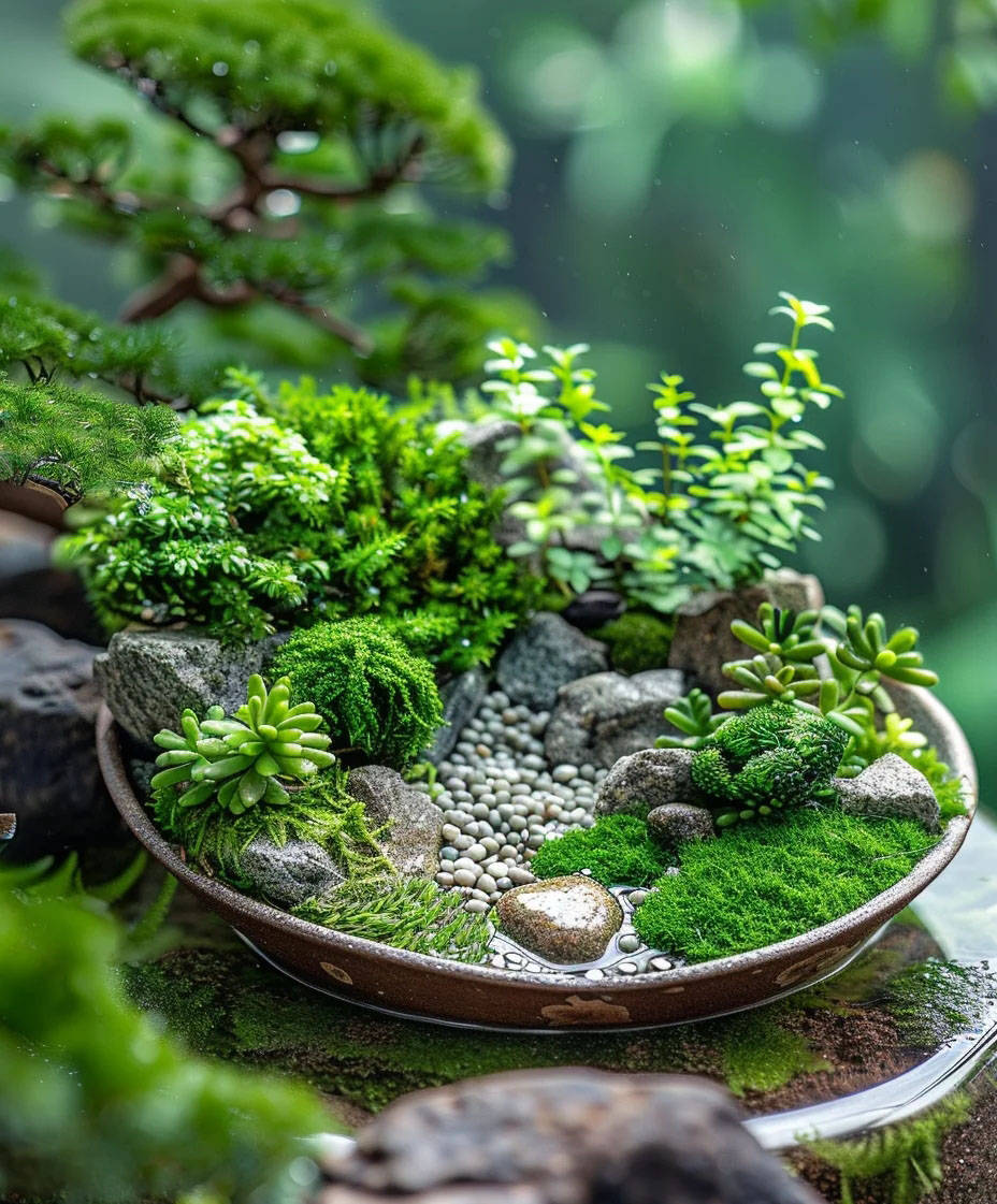 图文并茂:手把手教你制作苔藓微景观的构图设计