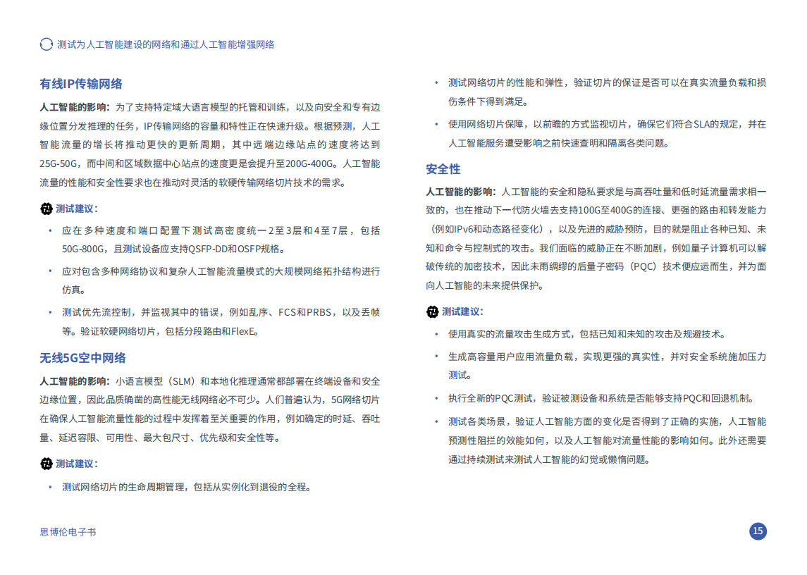思2024年测试为人工智能建设的网络和通过人工智能增强网络报告