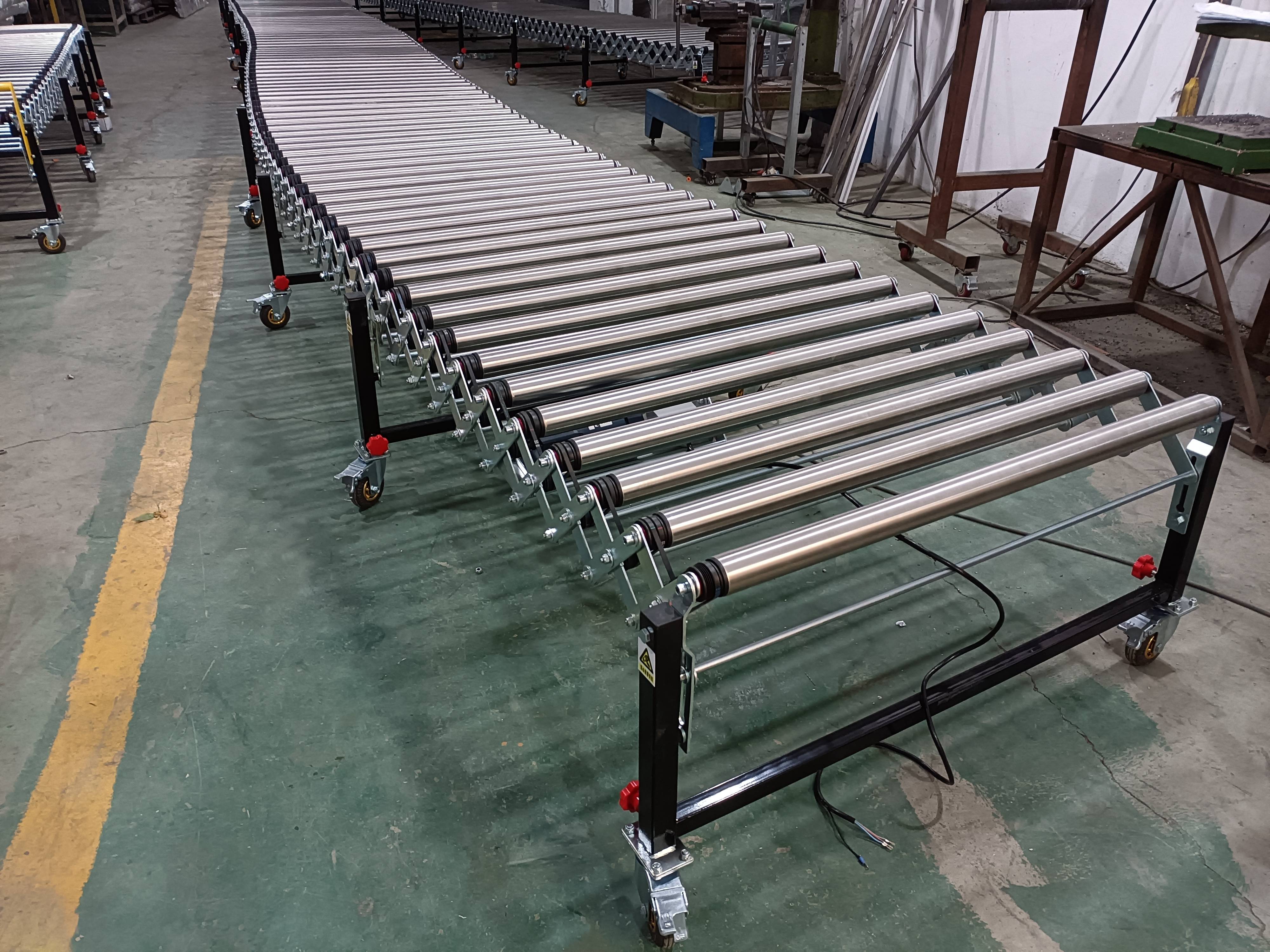 电动伸缩辊筒输送机海外电商仓储装卸货的智能新选择