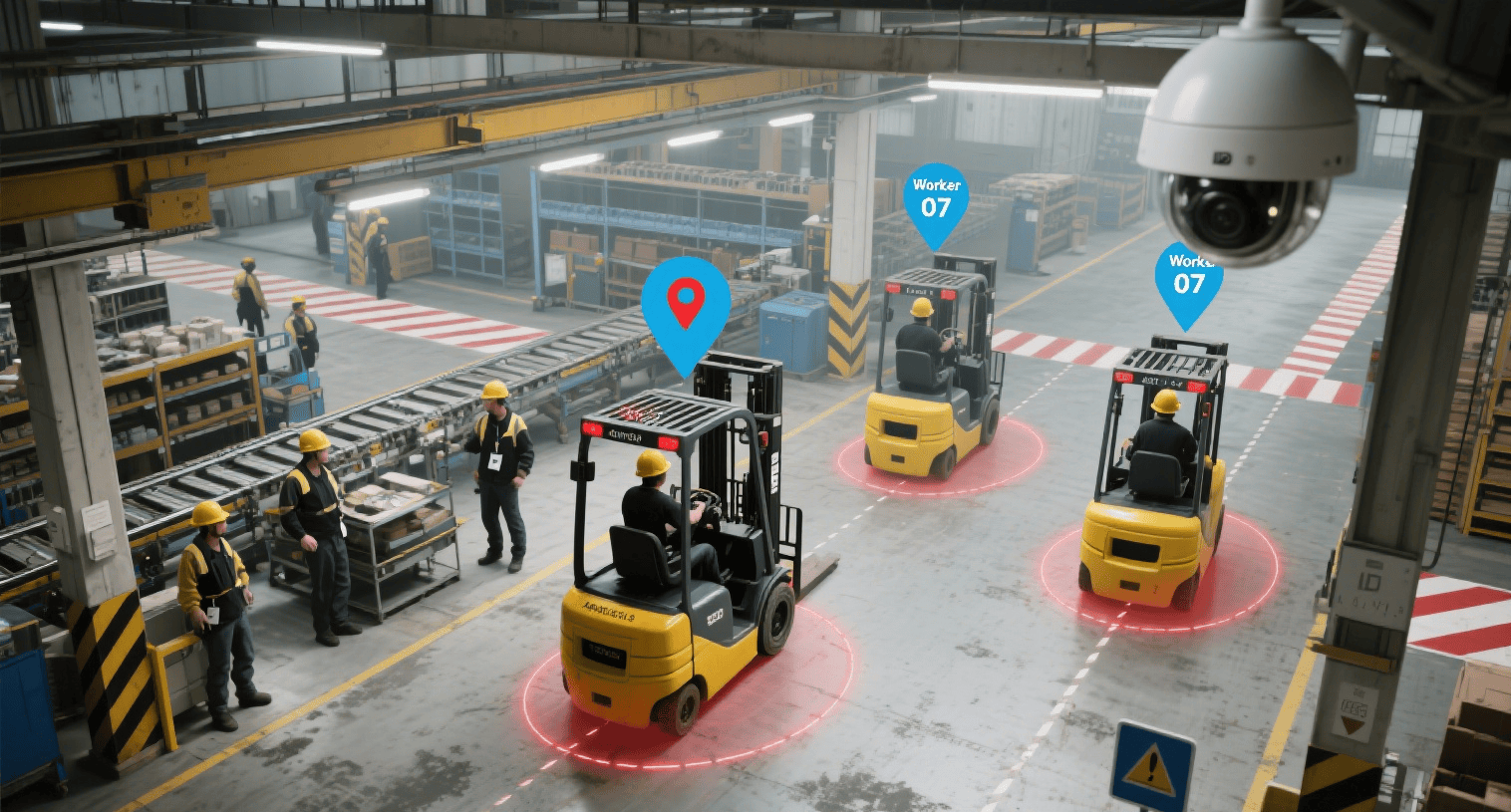 智慧工厂新标配:高精度定位 人车防撞系统,让安全与效率双提升!