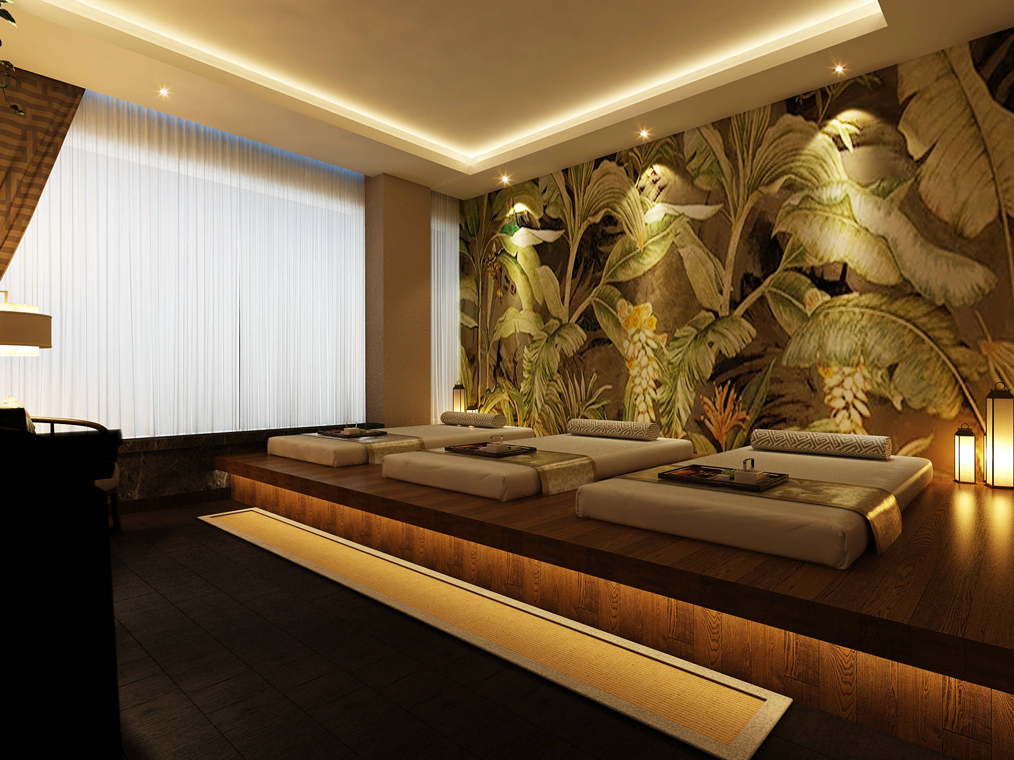 筑臻工装|银川泰兰德紫荆花养生会所设计装修效果图