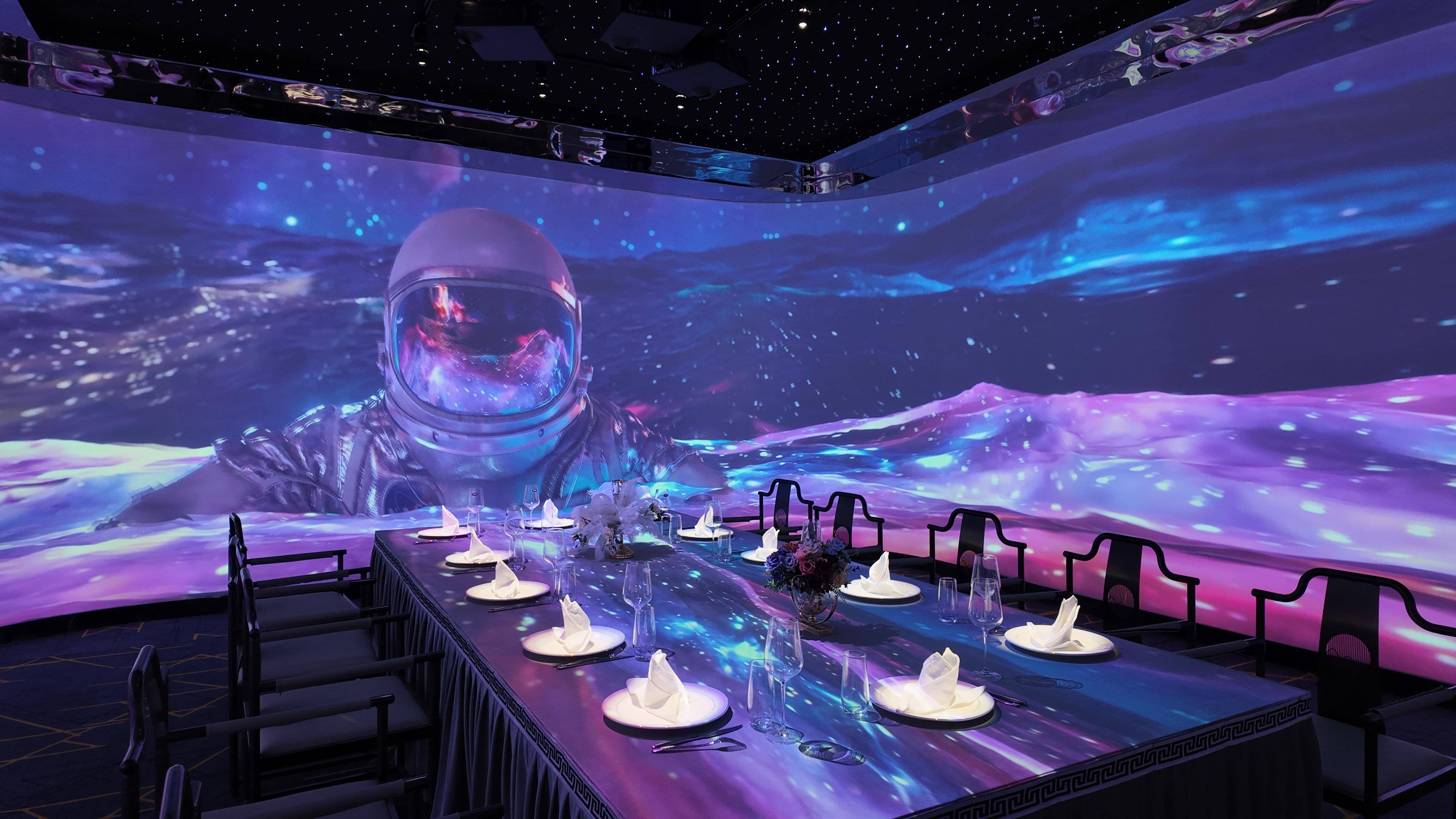 全息投影餐厅新标杆认准广州喜糖游艺,杭州3d全息投影餐厅策划,打造