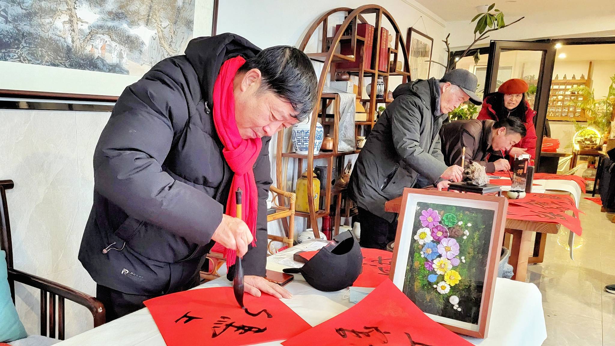 淮安书画家送福到社区&mdash;&mdash;孙玉山先生专辑