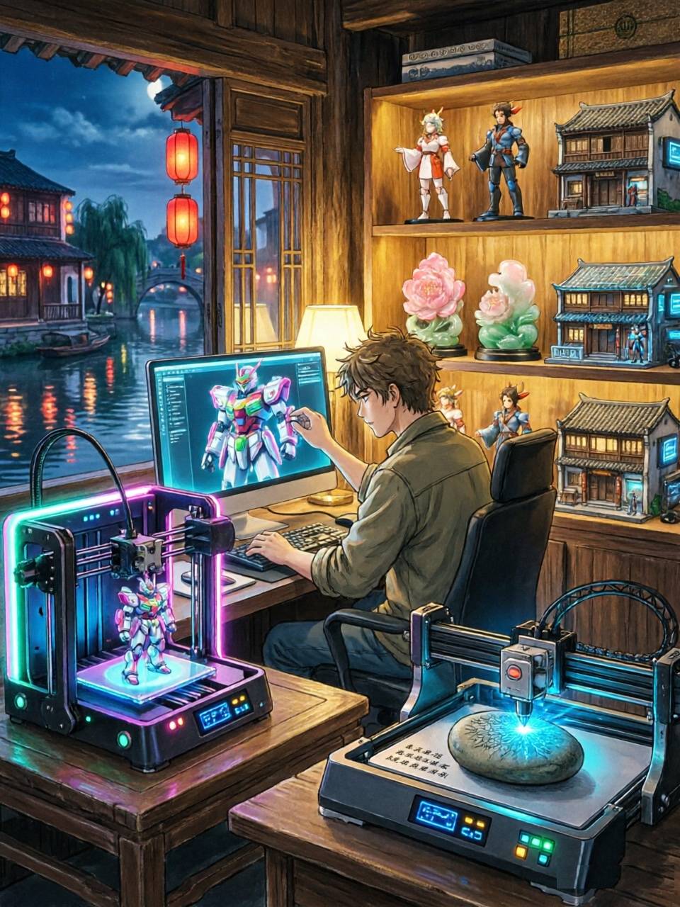 桃花源AI文创工艺品：定义全球首个碳硅共生文创新物种