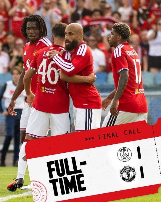 曼联1-1巴黎！英媒：红魔防线漏洞百出 要抓紧时间引援