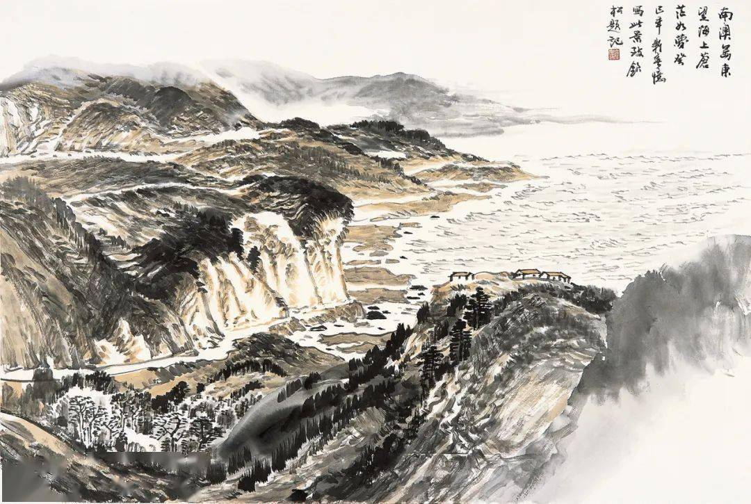 许钦松南粤写生47cm×70cm 纸本设色 2013年方楚乔黄山纪游137cm×69