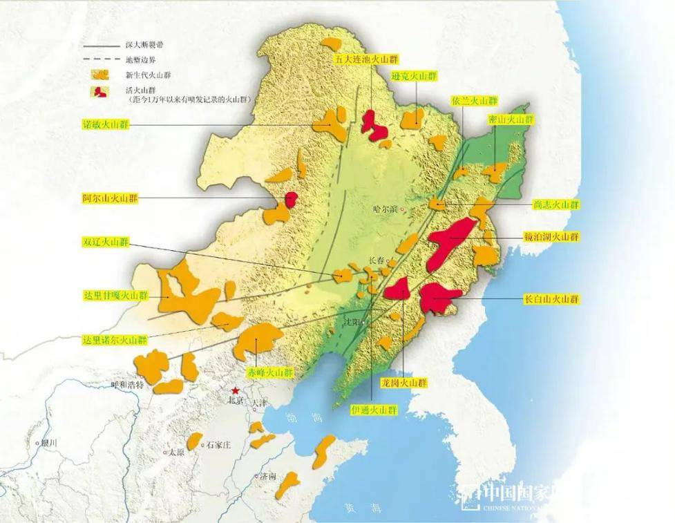 松叶湖等形成了仙鹤湖,鹿鸣湖,火山的熔岩堵塞了哈拉哈河火山口喷发后