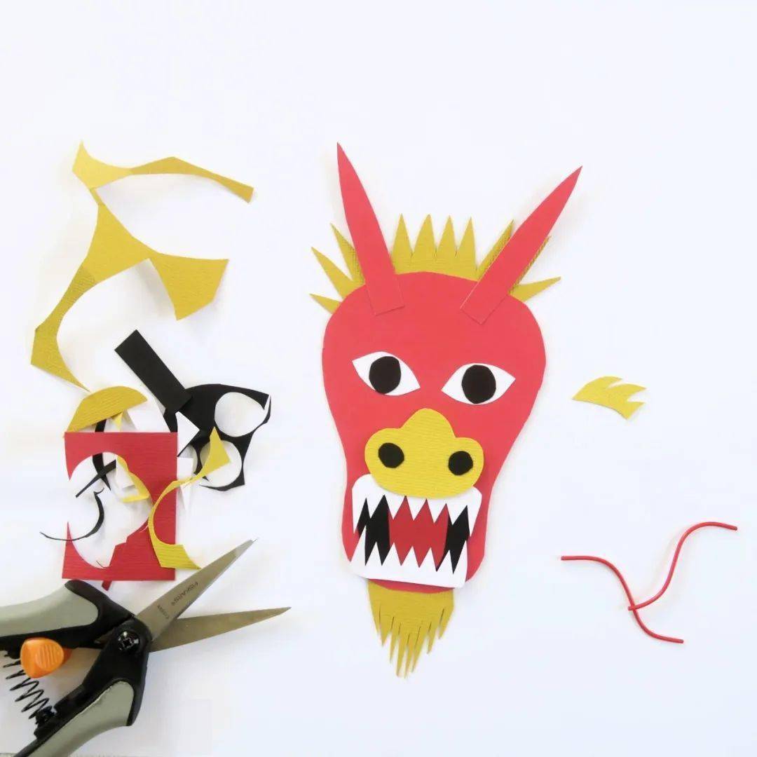 龙年手工,每一款都超喜欢!_彩纸_龙的_龙头