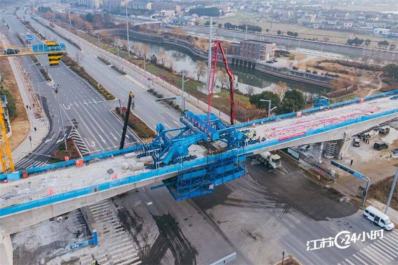 江苏24小时·滚动推送|太仓:北沿江高速铁路建设稳步推进_摄影_施工