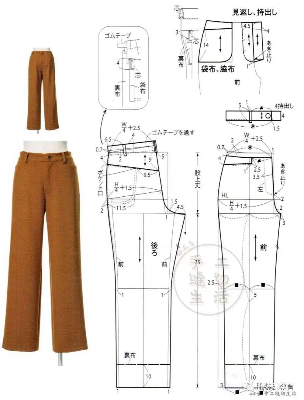 100 裤子结构纸样裁剪图合集