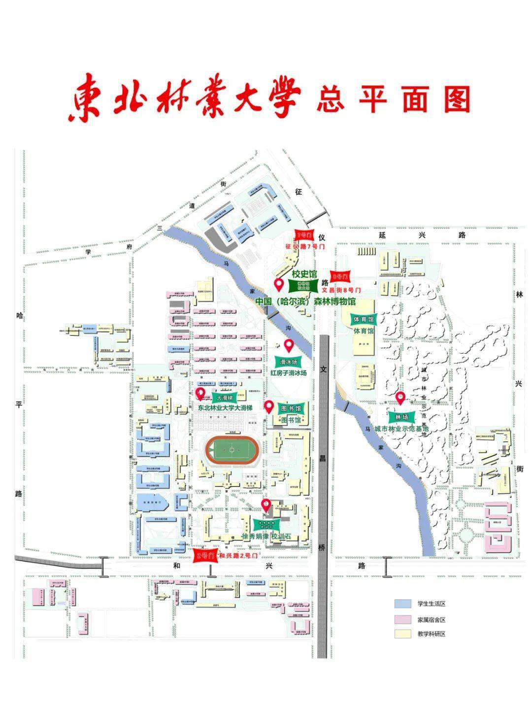 东北林业大学地图位置图片