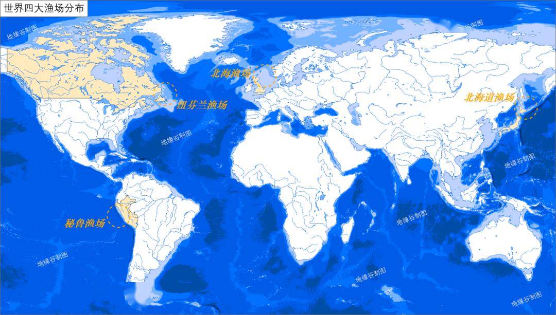 高中地理教科書在講洋流的時候,說世界有四大漁場,分別是北海道漁　