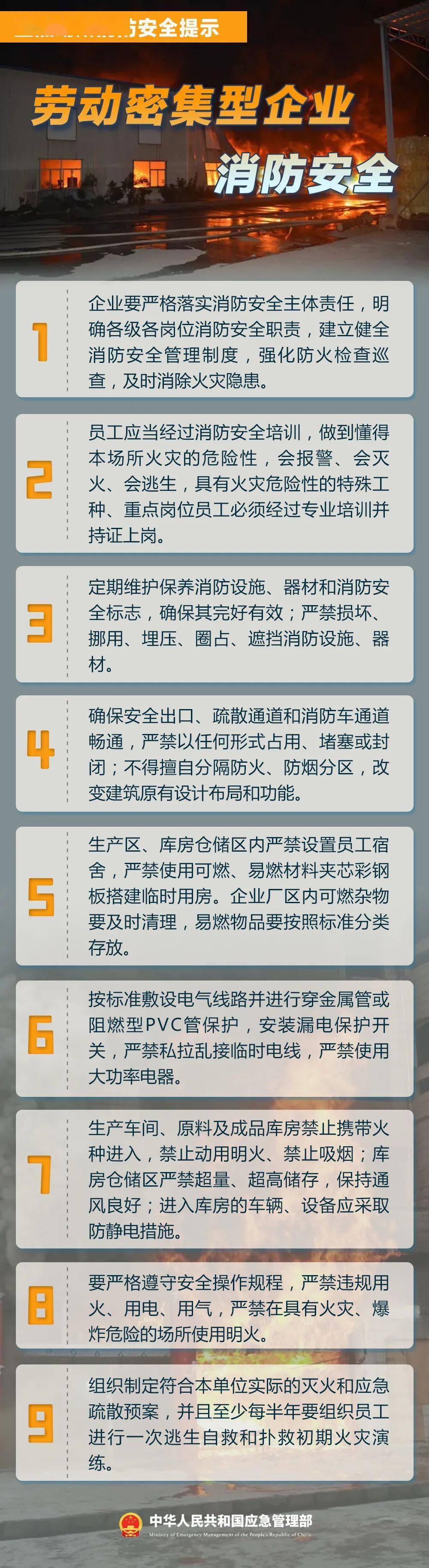 重點場所消防安全提示_火災_應急