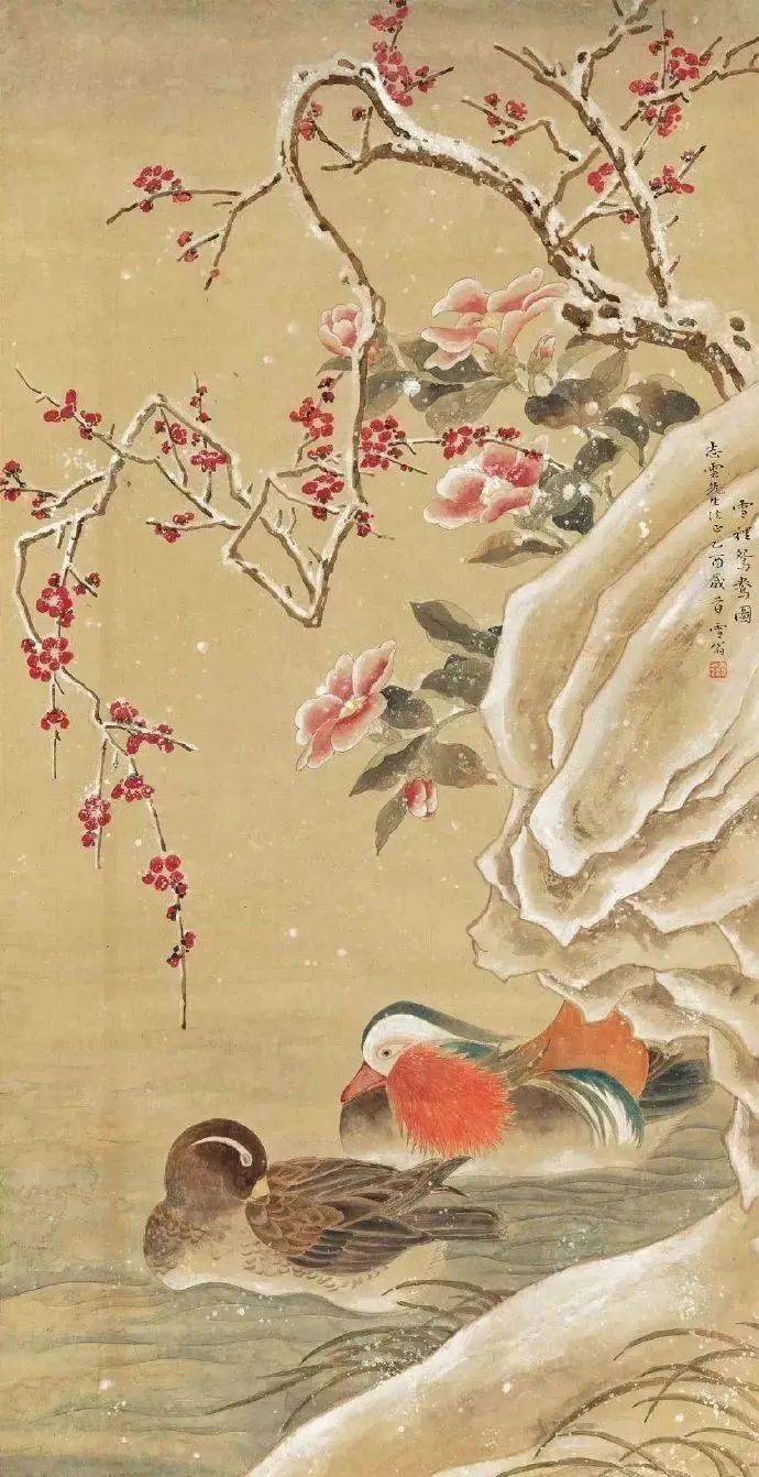 "雪翁"画梅,美在清雅_国画_梅花_工笔