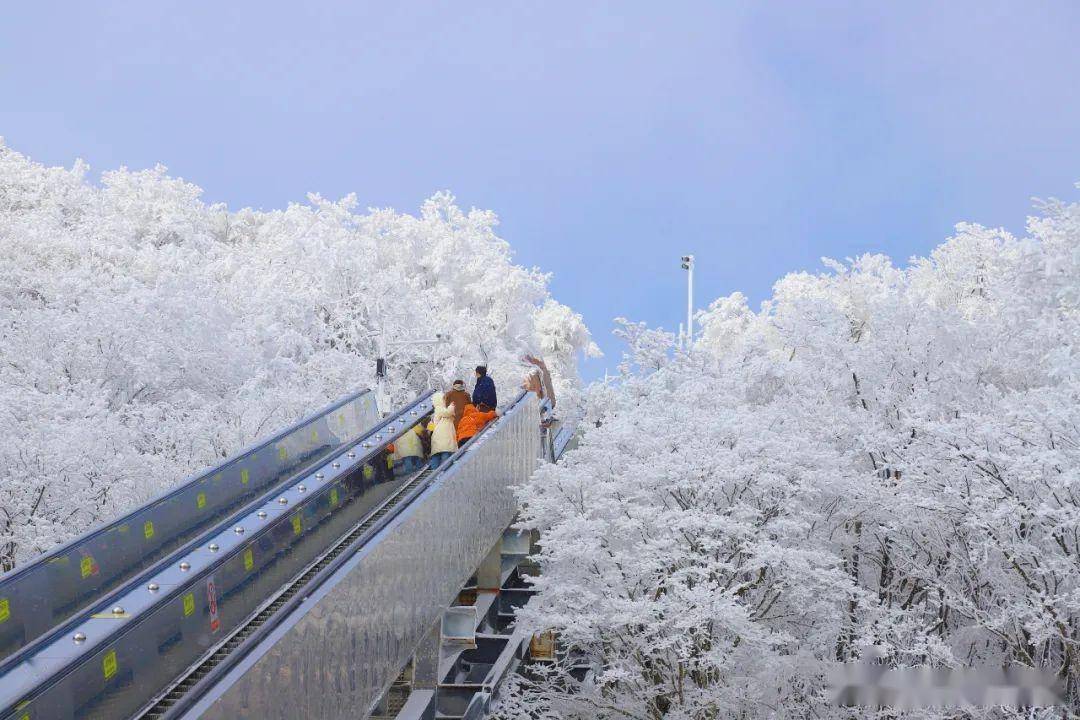 龙头山雪景照片图片