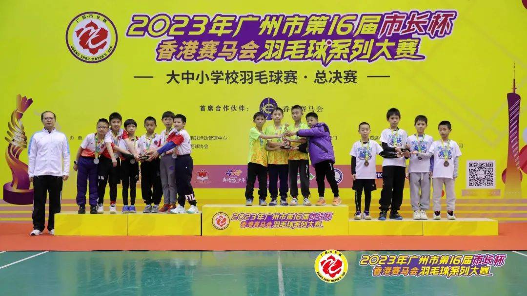 龙口西小学第三名越秀区建设六马路小学第二名广州市知用学校第一名