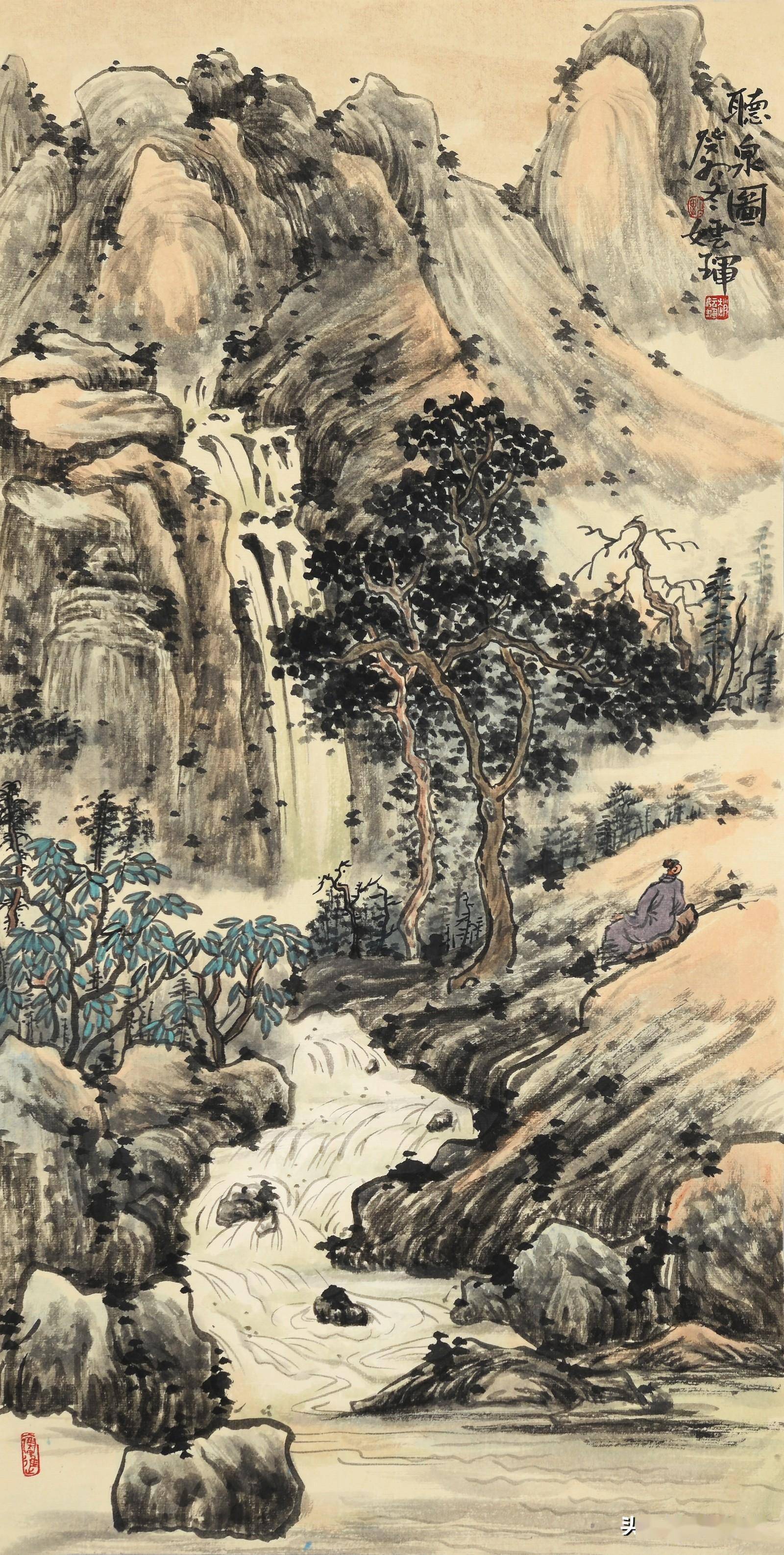 赵风霞(妘珲)山水画,在古意中寻找那一丝宁静_作品_国画_生活