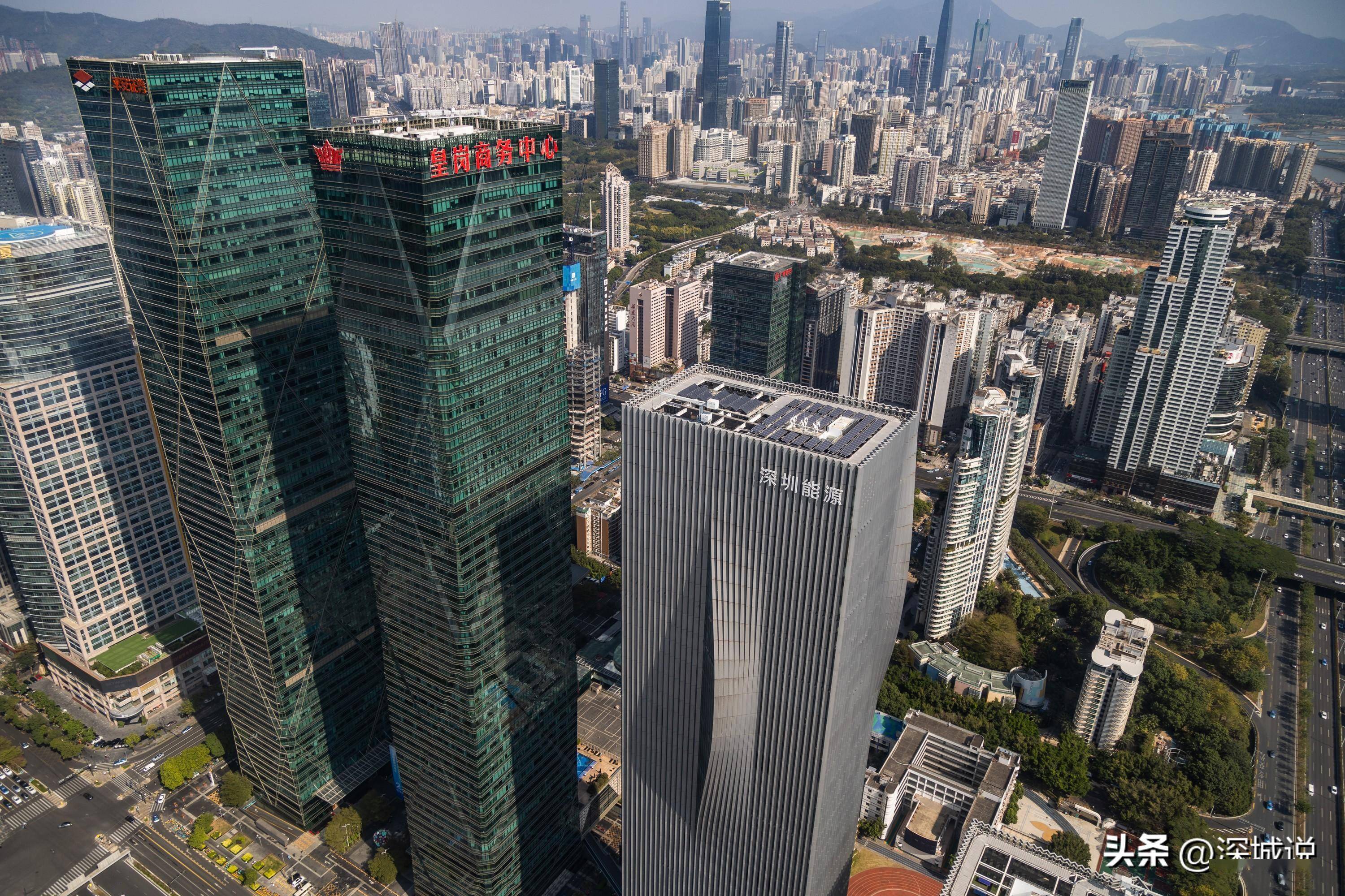 高空航拍深圳福田,这些地方你认识多少?_城中_一面_城区