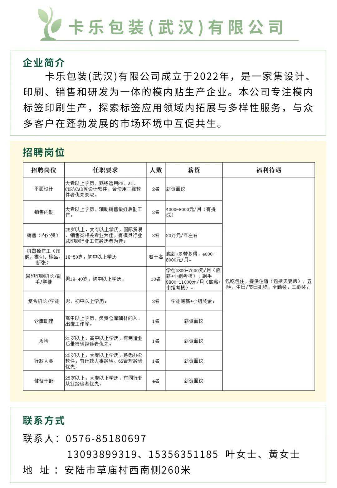 让爱回家,守护成长—2024年安陆市"春风行动"招聘岗位来啦!