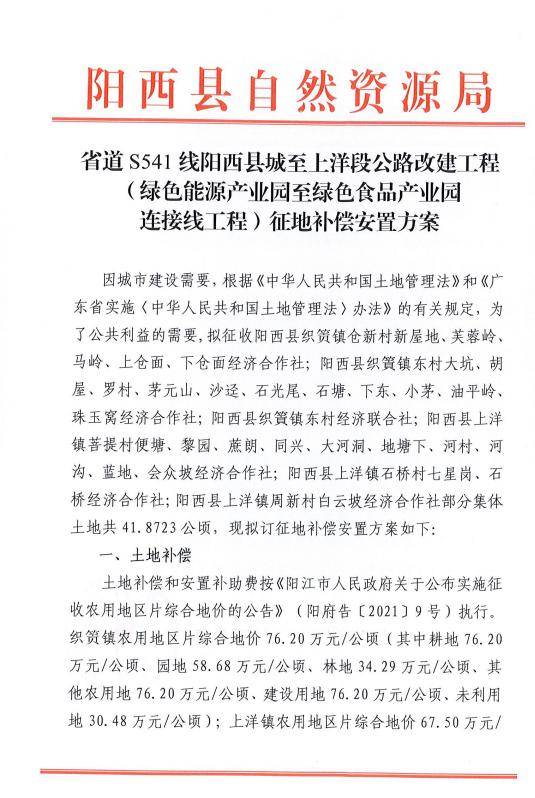 養老保障方案:03陽西縣2023年度第八批次城鎮建設用地建設用地項目