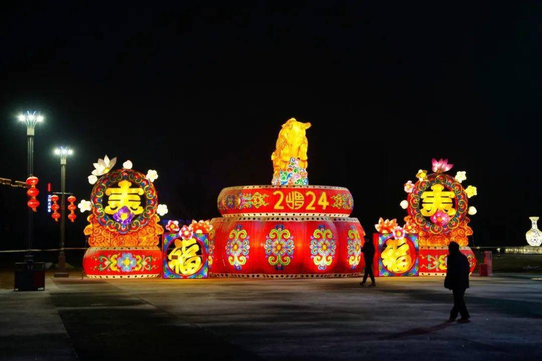 银川市文化城灯会图片