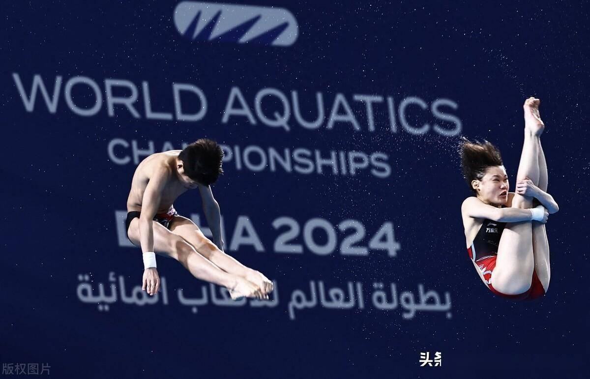 2024多哈游泳世锦赛跳水混双10米台:中国组合黄建杰/张家齐夺冠_决赛
