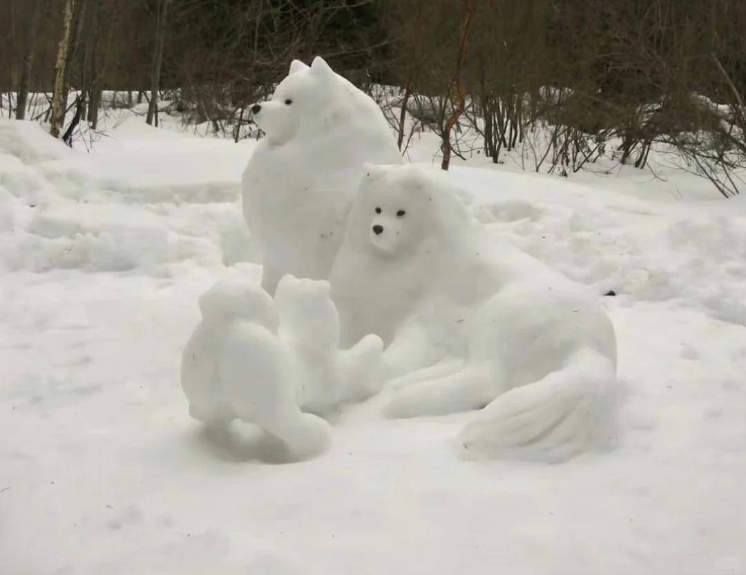 又一波雪人來襲,誰堆的?笑死了,真是太有才了!_冰天