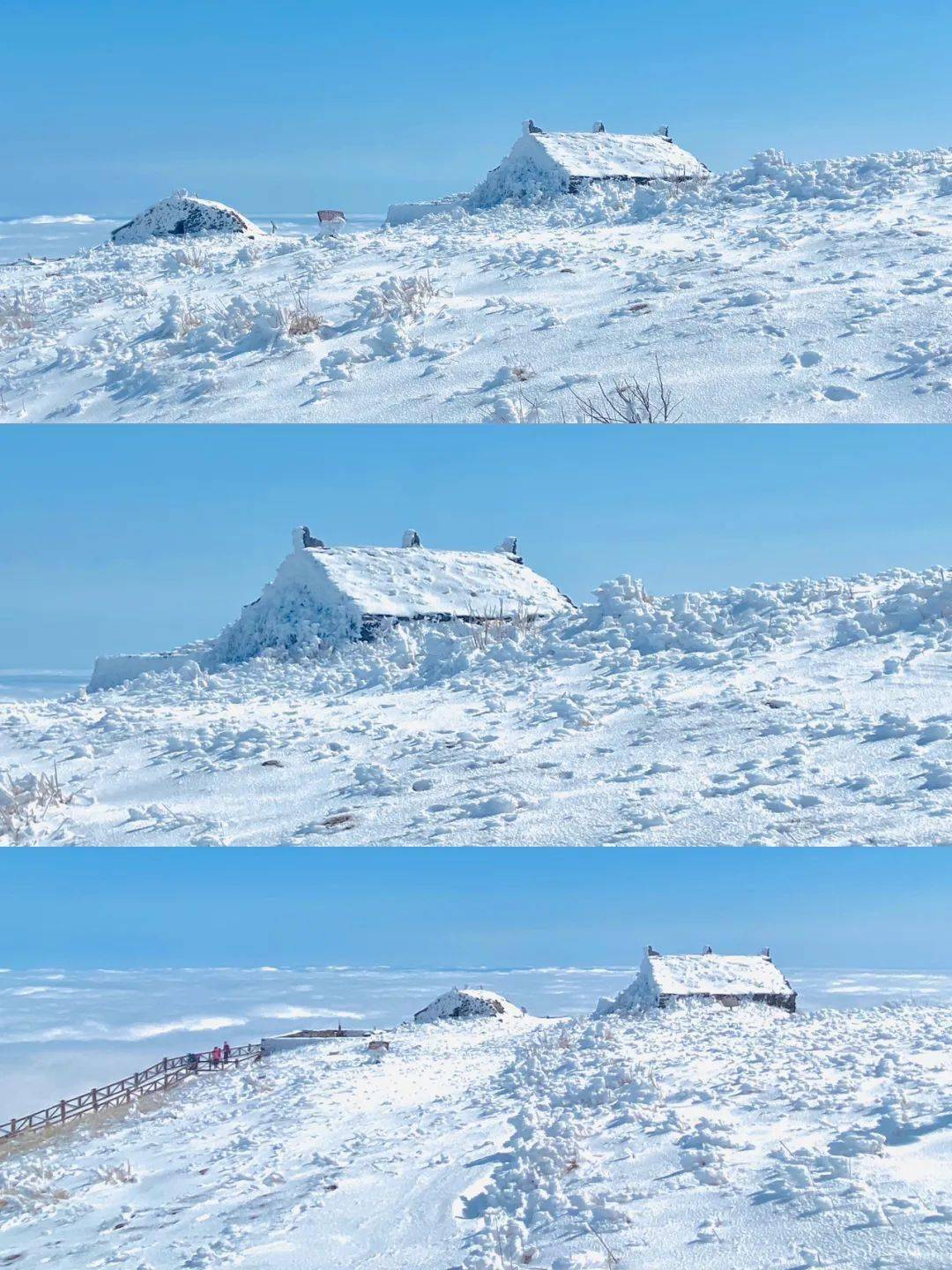 武功山雪景 时间图片