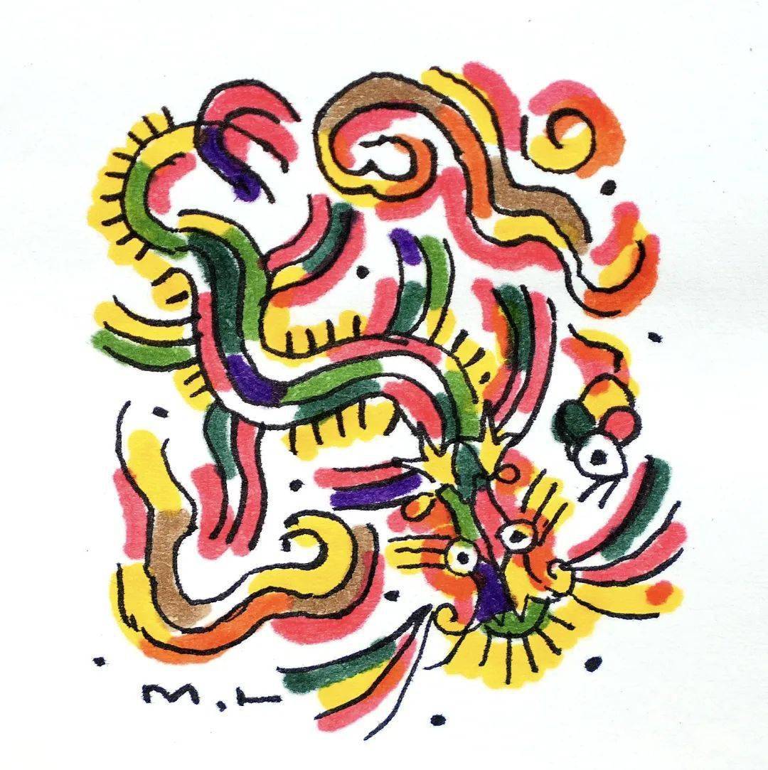 辰龙大吉,韩美林笔下的龙向您拜年啦