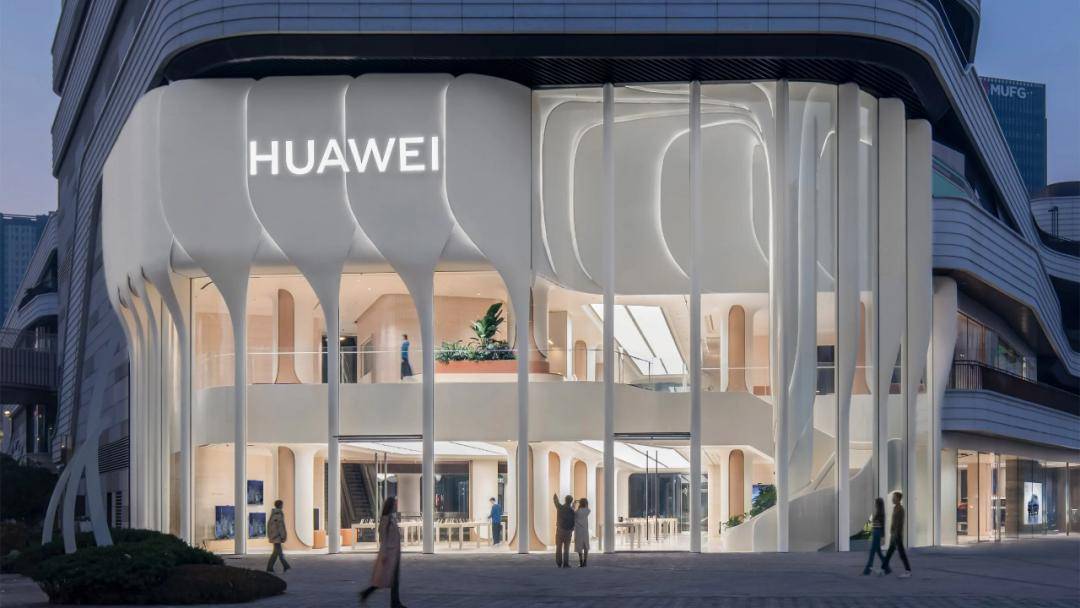 上海又一华为旗舰店亮相,令人惊艳的花瓣立面_设计_huawei_unstudio