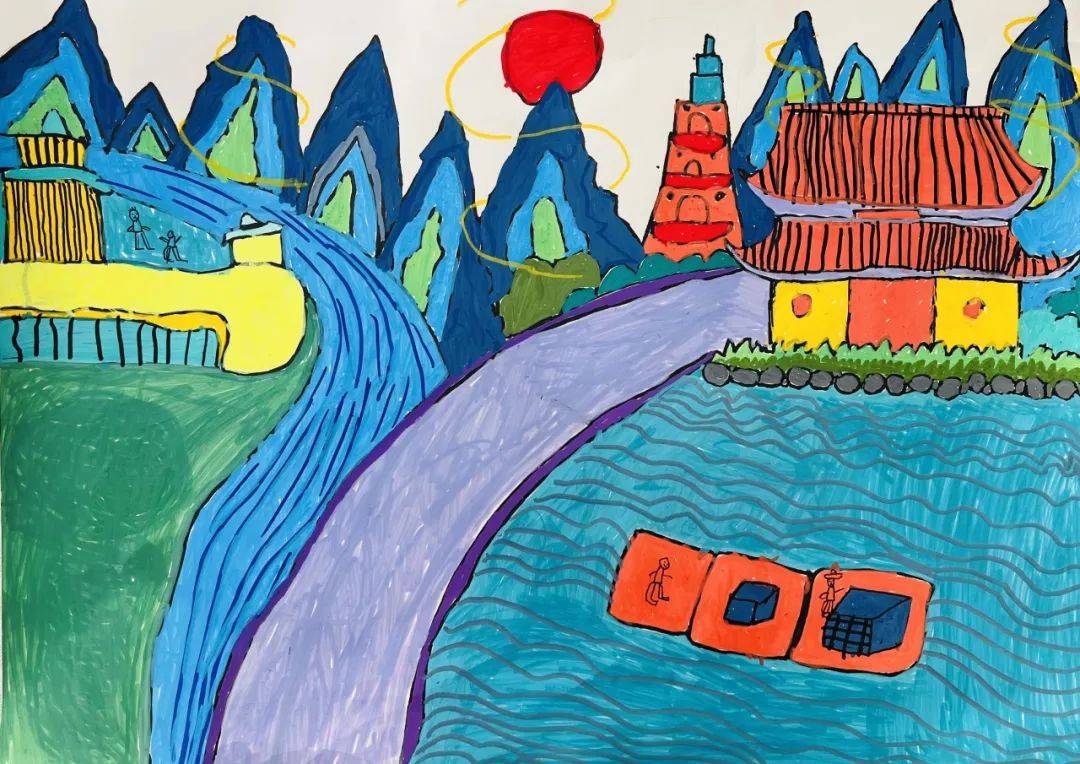 "好客山东"板块作品银座幼教第八届大型儿童创意绘画展中今天让我们