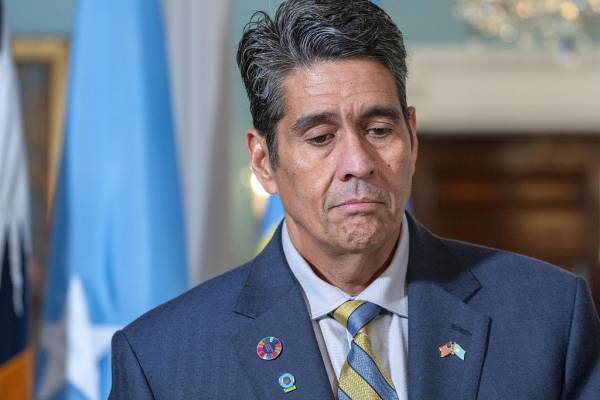 当地时间2023年9月26日,美国华盛顿特区,帕劳总统萨兰格尔·惠普斯在