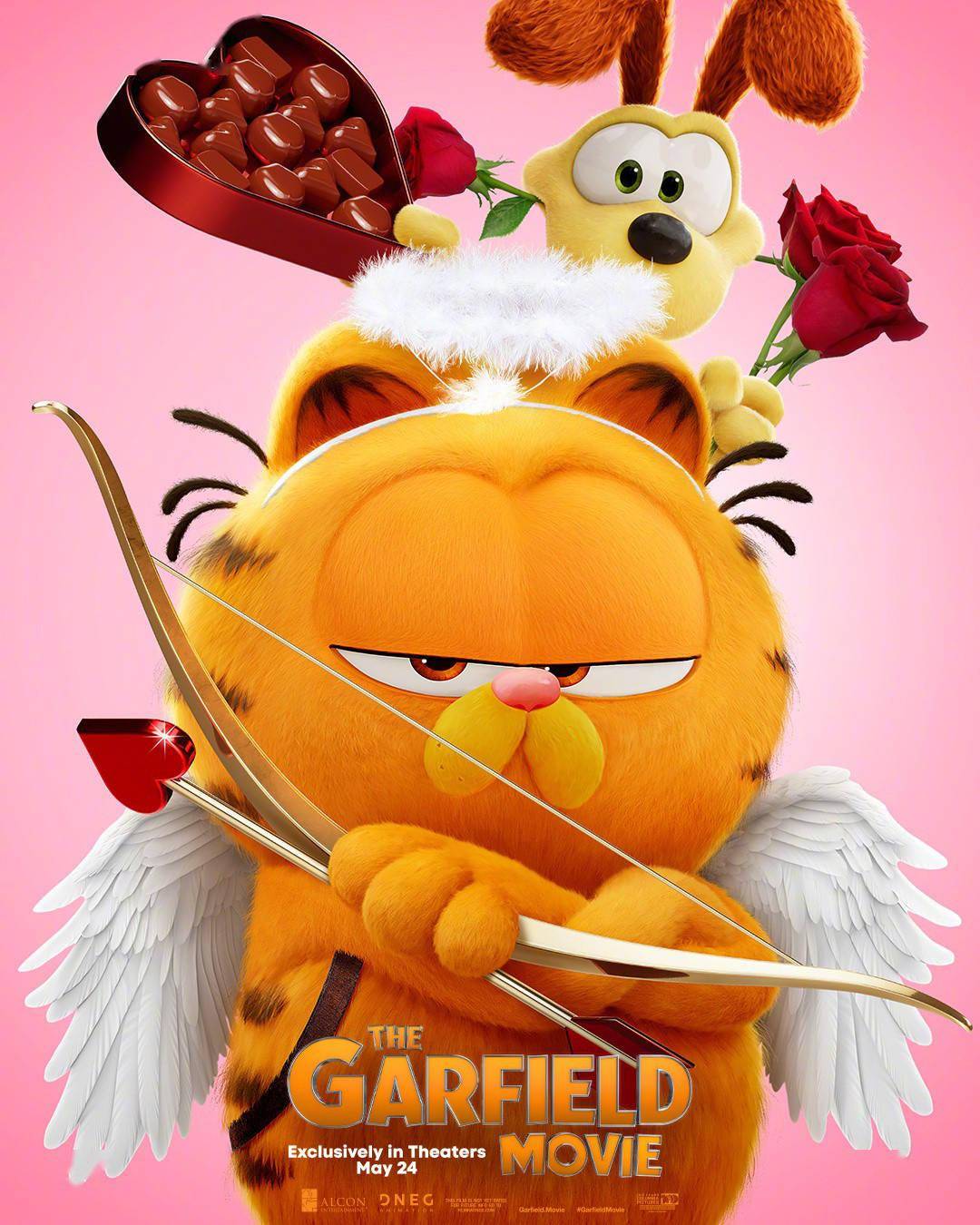 《加菲猫》发布海报 丘比特加肥合体甜狗欧弟