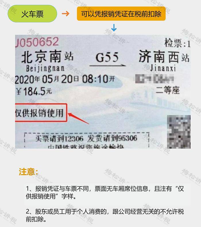 二,火车票一,飞机票可以税前扣除这8种个人抬头发票02下面给大家总结