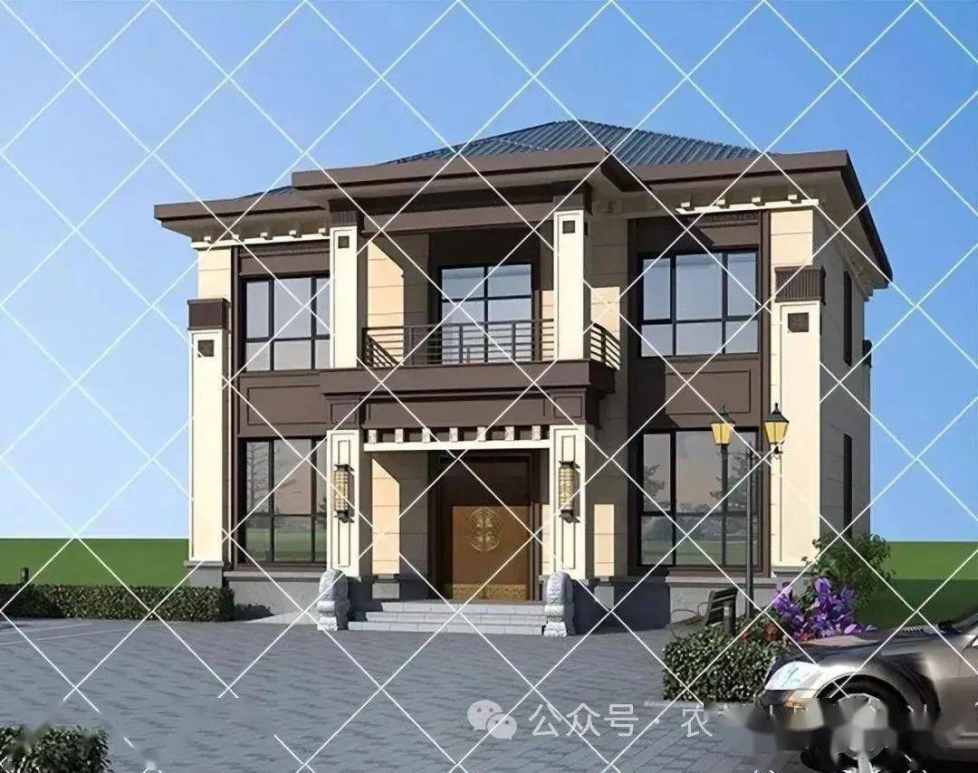 精选7款二层新中式别墅新款,二层新中式别墅养老房的不二之选_农村