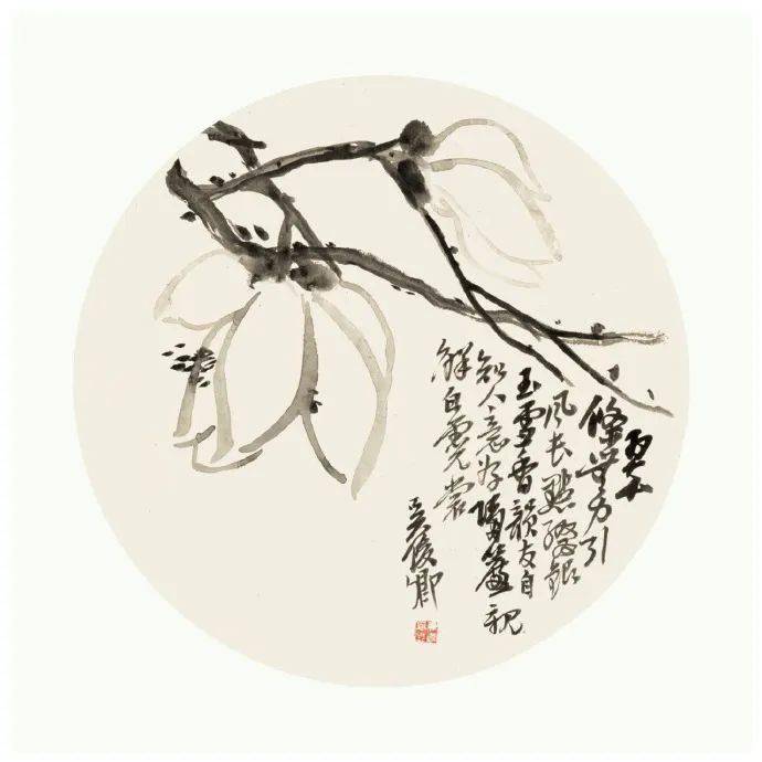 67绘画 | 吴昌硕花鸟团扇