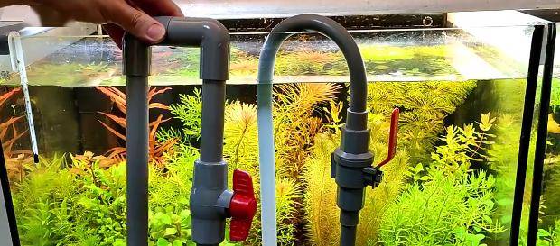 超级diy~pvc管自制鱼缸换水器!_素材_处理_水族