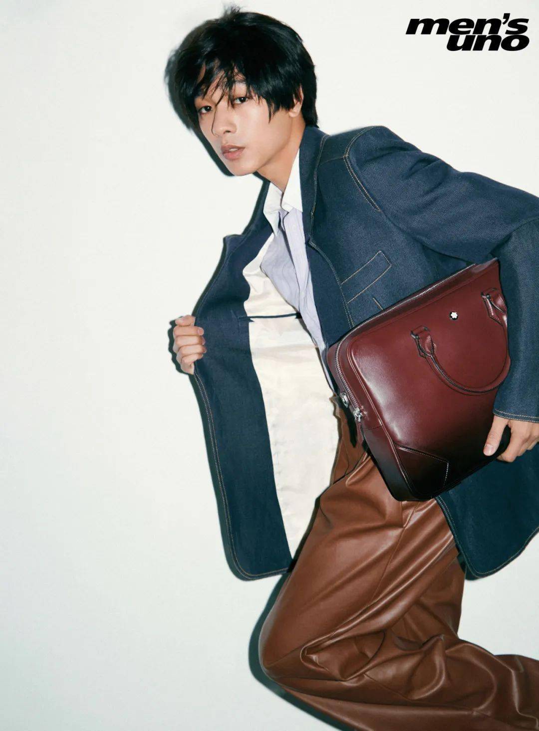 勃艮第红万宝龙大班系列墨韵公文包/montblanc他每天早起的第一件事