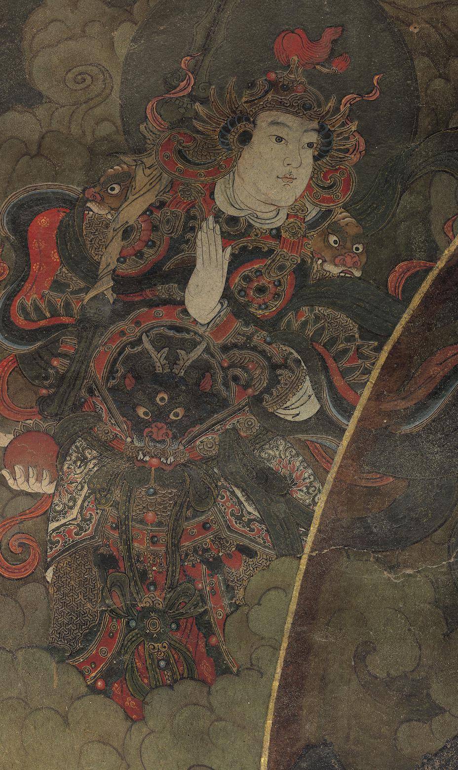 水月观音中韦驮像水月观音中善财童子水月观音中金毛吼水月观音中白