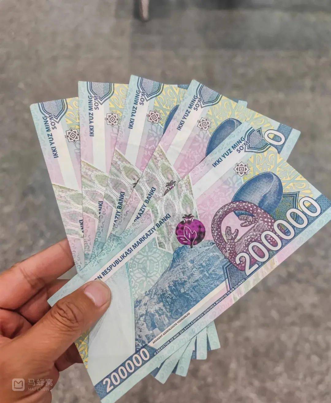 56乌兹别克斯坦索姆,如果带个1000元人民币入境,在当地更是直接就成了