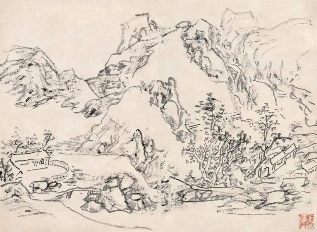 黄宾虹:临翁陵闽越山水稿十四开