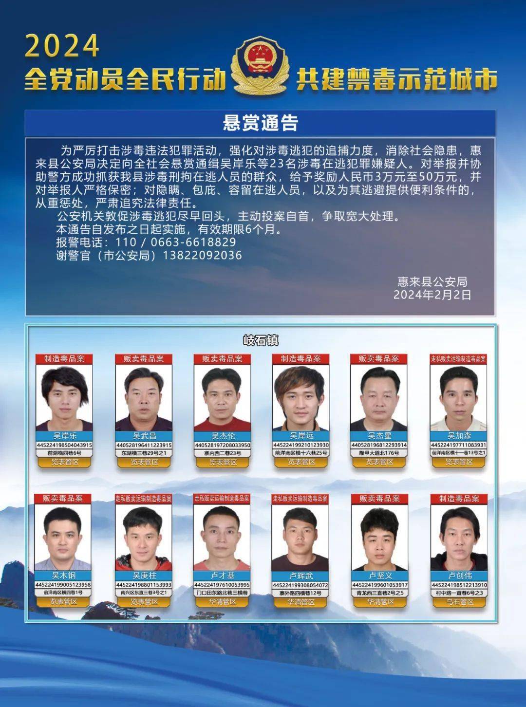 最高奖励50万,警方全网通缉这23人……_禁毒_举报_揭阳市