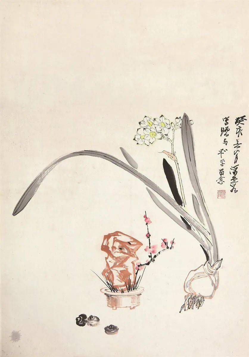 67欣赏,国画中的水仙花!_种植_佚名_黄庭坚